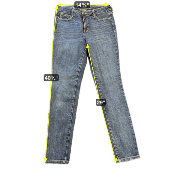 Old Navy Jeans Women’s Size 10 Denim Blue Mid Rise Super Skinny Ankle - Picture 6 of 6